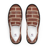 Brick slip-ons, black sole, top down