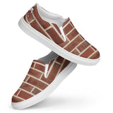 Brick slip-ons, white sole, angled pair