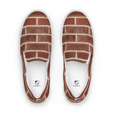 Brick slip-ons, white sole, top down