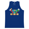 Super Papi tank top in team royal, retro pixel Super Papi graphic by Uconica
