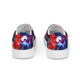 Neon Floral slip-ons, white sole, rear